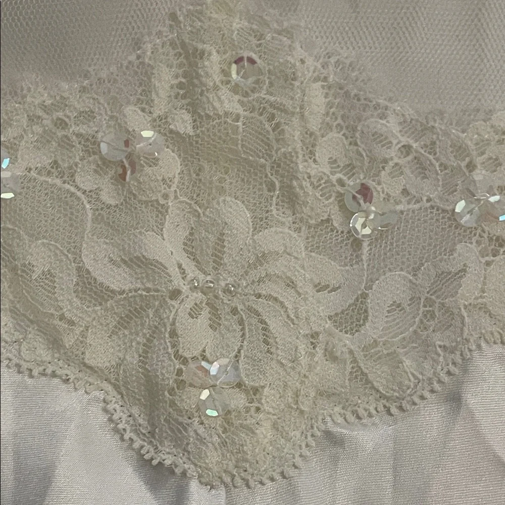 Victoria's Secret Satin Gown Robe Set Womens M/L Bride Lace Elegant - Picture 14 of 16